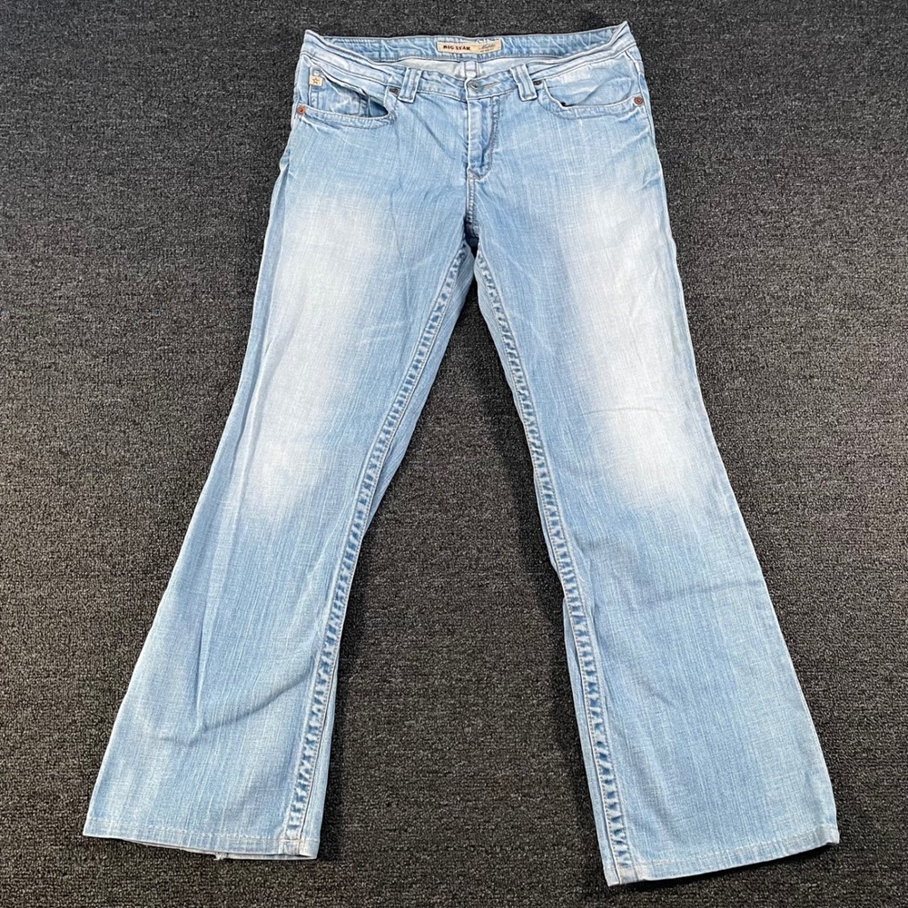 Big Star Maddie Jeans Womens 31R Light Wash Good Mid Rise Bootcut Denim